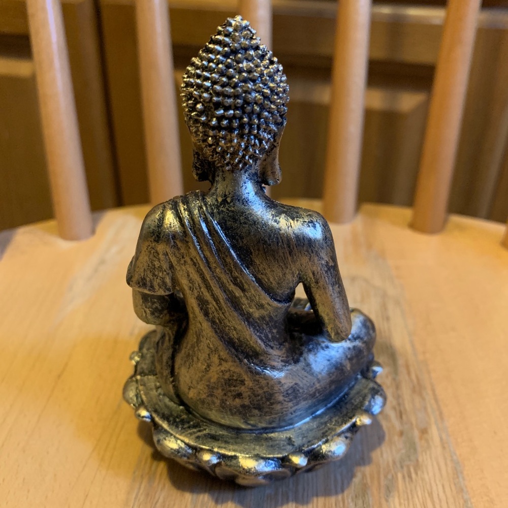 Buddha/Nirvana Trinket. Antique gold. 5.5 in. - Picture 2 of 4
